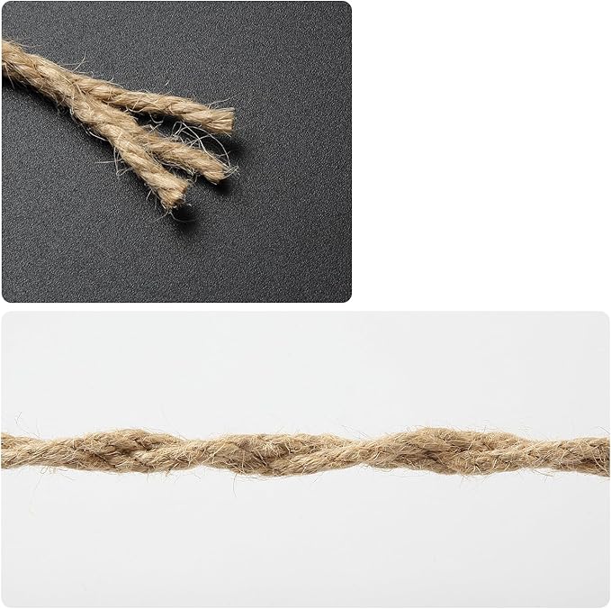 Natural Sisal Cat Scratching Twine, 5mm Heavy Duty Rope for Cat Tree & Scratching Post Replacement, DIY Cat Scratcher, Furniture Protector, Pet Play