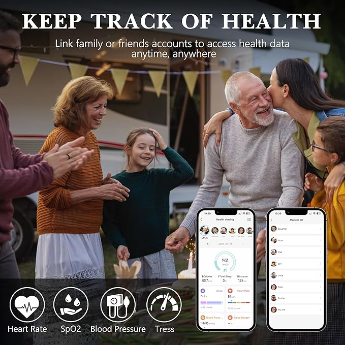 Smart Health Ring 2.0 for Women Men, Slim Scratch & Fingerprint Resistant Design,Efficient Chip Fitness Tracker, Monitors Heart, Blood Oxygen & Pressure, Sleep, Steps, Waterproof, Gold 14