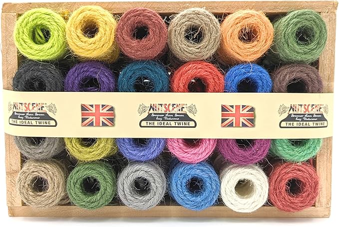 Bosmere K812 Nutscene Wood Crate of 24 Mini Twines Spools
