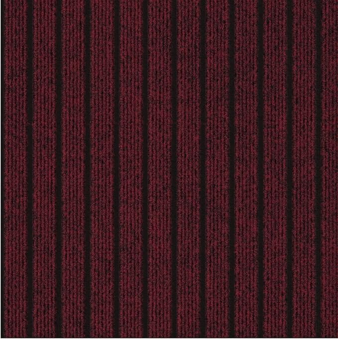 Ottomanson Front Door Mat – Non Slip Scraper Mud Mat for High Traffic Entryways, RV & Patio – Dirt Trapping and Durable for Indoor & Outdoor Use – 2'7" x 5' – Red