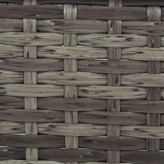 SAFAVIEH Outdoor Collection Cam Grey Brown Wicker/White Cushion Adjustable Chaise Lounge Chair, Black/Beige (PAT7501C)