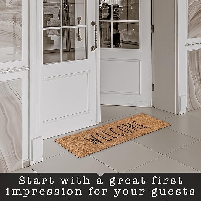 MAINEVENT Welcome Long Door Mat 50x15 Inch, Oversized Welcome Mat, Double Door Mat Outdoor, Outdoor Entrance, Matt Front Door, Long Front Large Mat