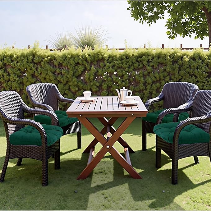 MTMR Water-Repellent Outdoor Chair Cushions Set of 2, 19”X19” Patio Chair Cushions with High Elasticity PP Cotton, Thick Tufted Outdoor Patio Furniture Cushions, Seat Cushions for Outdoor Furniture