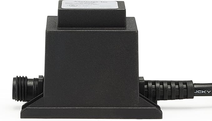 Aquascape 98485 Plug-in Garden, Pond, and Fountain Lighting 12V Quick-Connect Transformer, 20-Watt, Black