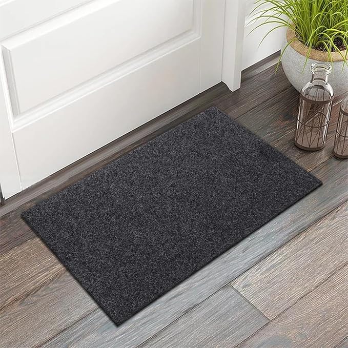 AAZZKANG Door Mat 2 Pack Non Slip Indoor Outdoor Doormat Utility Multi-Purpose Mats Ultra Absorb Mud Easy to Clean Welcome Mat for Entry,Front Door,High Traffic Areas Grey