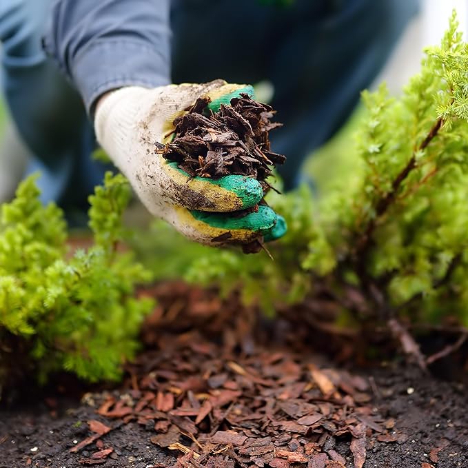 Premium Brown Wood Mulch for Landscaping, Gardens, Lawns, Potting Media, and Potted Plants (0.5 CF - 14 L - 15 QTS)