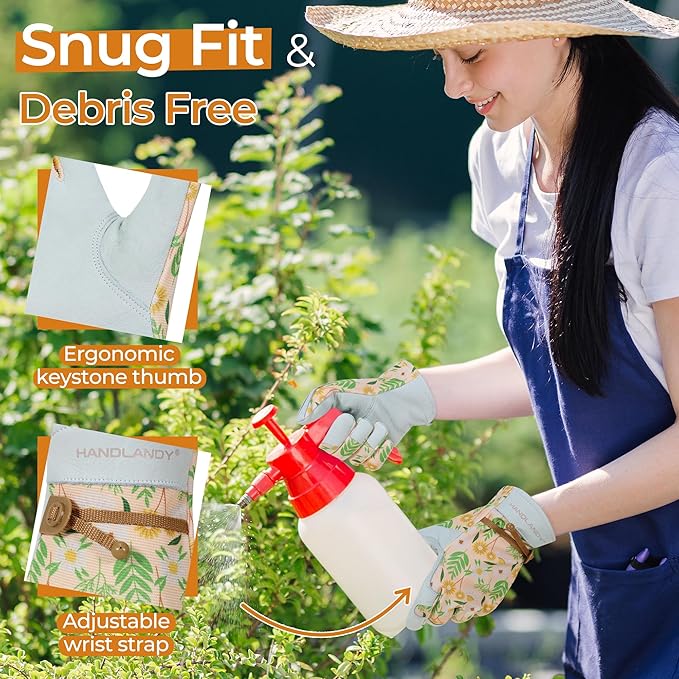HANDLANDY Women Safety Work Gloves Utility Touch Screen Working Grip Glove for Yardwork Gardening Breathable Mechanic Gloves