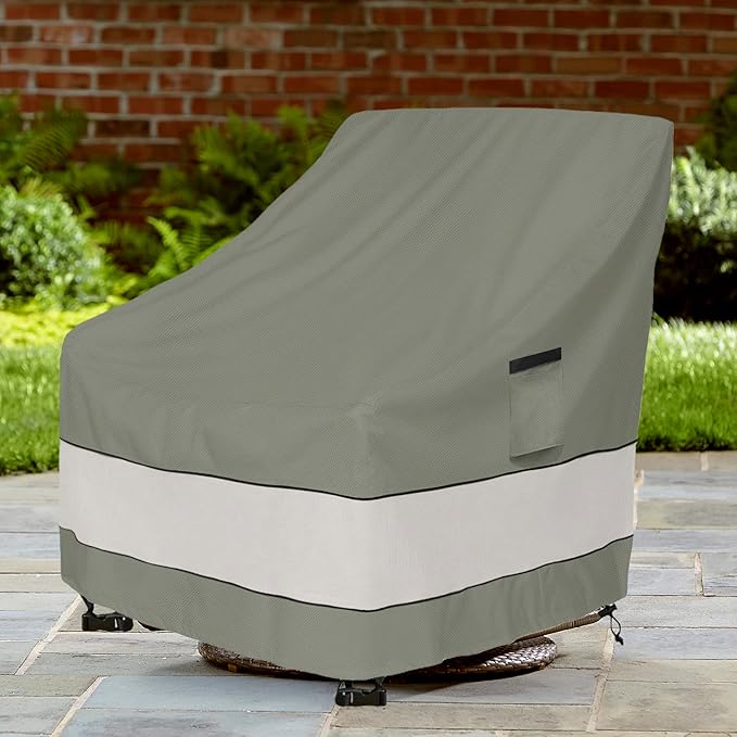 Patio Chair Covers Waterproof Patio Furniture Covers,27.5W x 32.5D x 38 H Inches Outdoor Swivel Chair Cover 2 Pack -Grayish Green