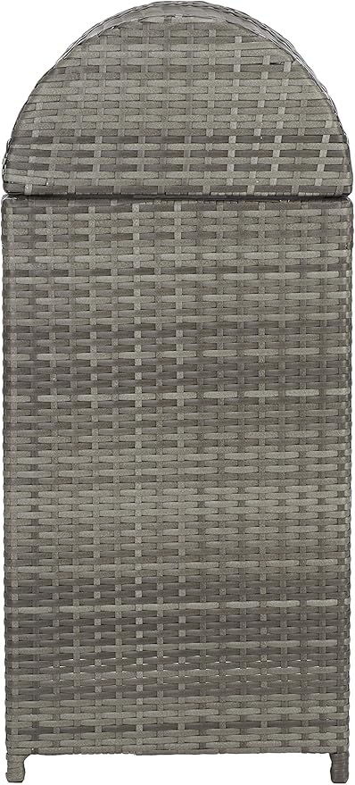 Safavieh Outdoor Collection Serapis Grey Wicker Trash Bin