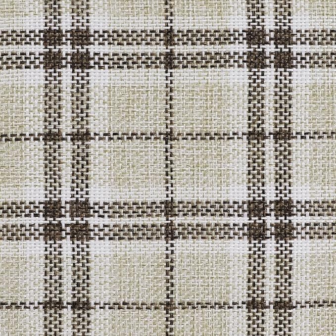 AAAAAcessories D-Shaped Chair Cushions, 2" Thick Dining Chair Pads with Ties and Removable, Machine-Washable Cover, 17" x 16", Yellow Checkered