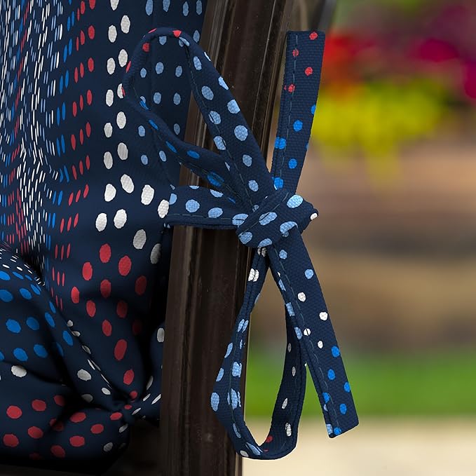 Arden Outdoor Dining Chair Cushion, 20 in x 20 in, Patio Cushion for Patio, Dining, or Rocking Chairs, Sapphire Liberty Mosaic