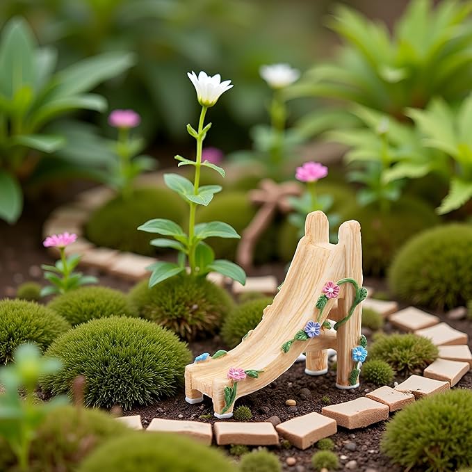 Kai Dream Miniature Fairy Garden Accessories, Resin Slide, 2.8 * 1.4 * 2.8 inches, Decorative Landscape, Dollhouse Decor