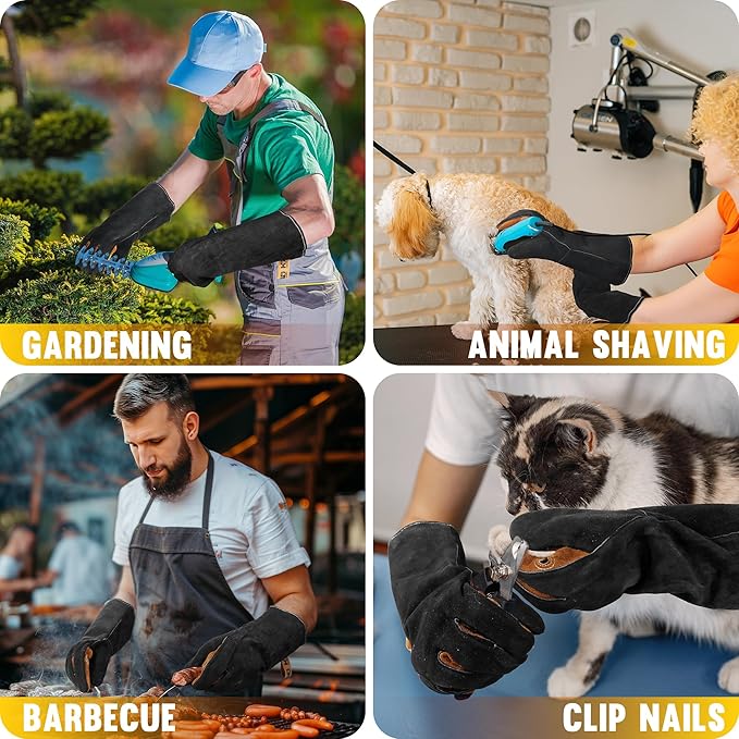 HLDD HANDLANDY Animal Handing Gloves- Bite Proof, Puncture & Scratch Resistant for Safe Handling