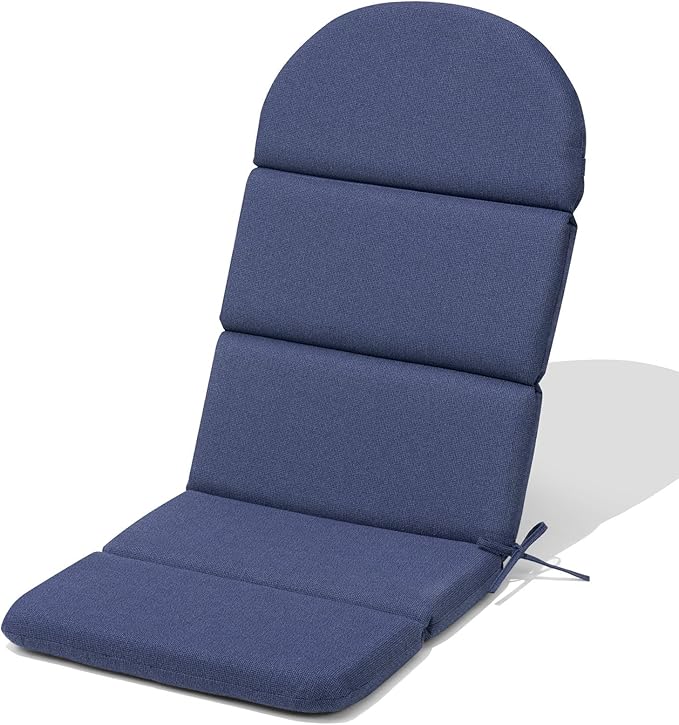 Crestlive 50x19.6 Inch Adirondack Chair Cushion, Water Repellent, Fade Resistant, High Back Outdoor Rocking Chair Cushion for Patio, Sky
