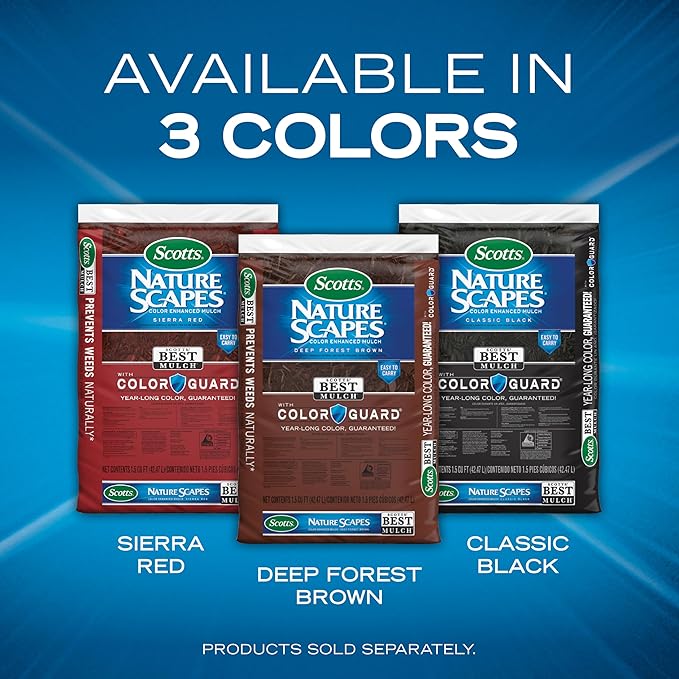 Scotts Nature Scapes Color Enhanced Mulch Classic Black - Wood Shredded and Bagged Black Landscaping Mulch, Bulk Pallet - 1.5 cu. ft. Bags, Pallet of 80