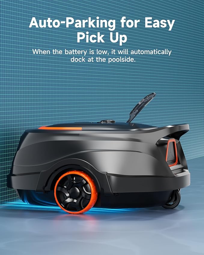 (2026 Upgraded) A1 Cordless Robotic Pool Vacuum for Above Ground Pools, 120-Min Runtime, Powerful Suction with 180µm Dual Filtration, LED Indicator & 2.5h Fast Charging