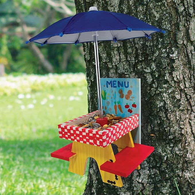 MindWare Make Your Own (MYO) Squirrel Feeder Craft Kit for Kids - Includes Wood Pieces, Paint, Brushes, Instructions and More