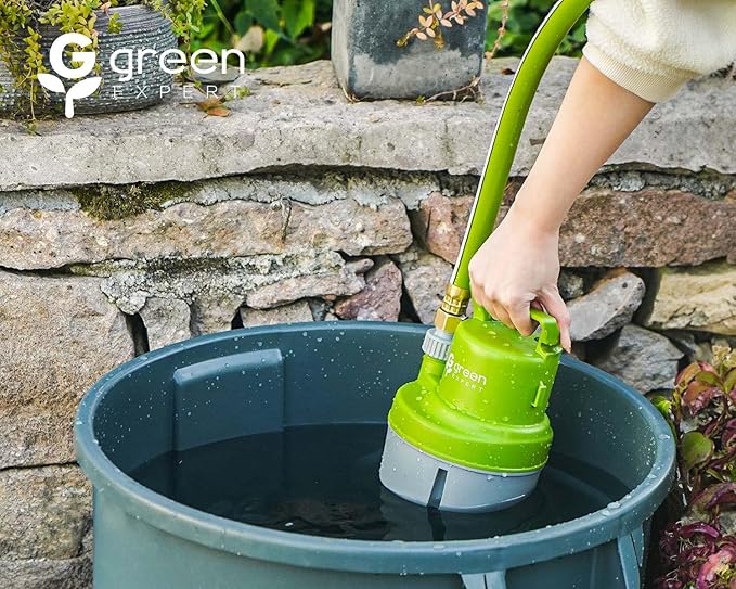 Green Expert Handy Utility Pump Submersible 1/6HP, 25-Foot Long Power Cord, Easy to Remove Water in Pools Hot Tub Flooded House Garden Pond Tankless Heater, Small Backup Pump for Household Drainage