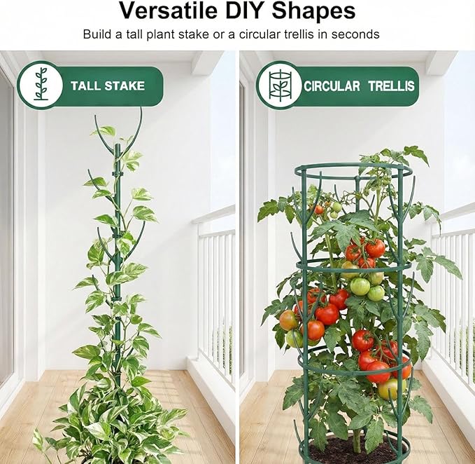 Monstera Plant Support Stakes Indoor - 10-Pack Stackable Tall Plant Sticks for Climbing Plants Stem Support - Durable Trellis Garden Poles for Outdoor Gardening