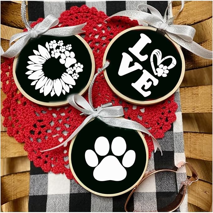 Small Stencils for Painting on Wood Burning Reusable, 3 Inch Reusable Stencil for Craft Ornament Paint Template Stencils for Wall Card Rock Wood Signs Coasters Canvas Home Decor (Dog)
