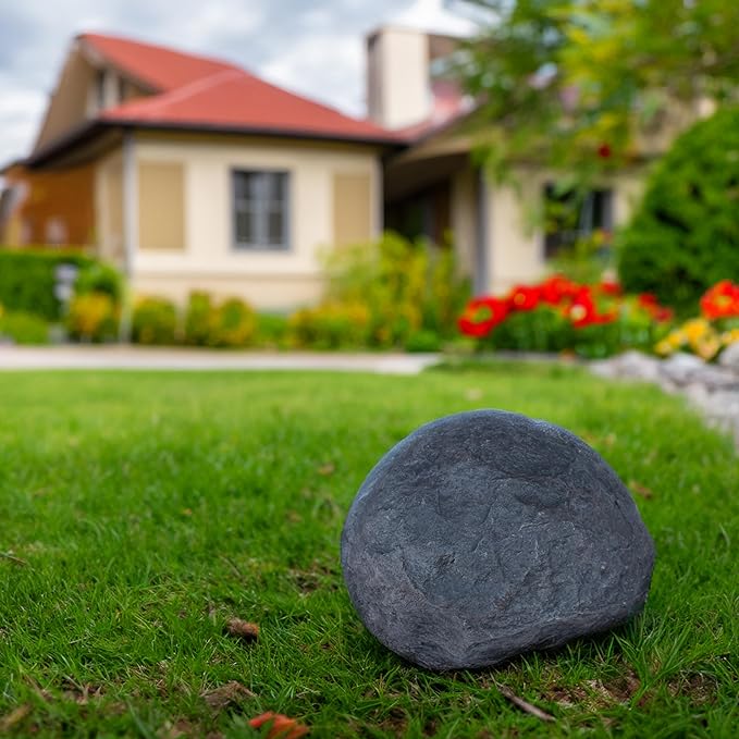 Gardenised Outdoor Artificial Lightweight Cobble Rock Decor, Covers Up Landscape Utilities