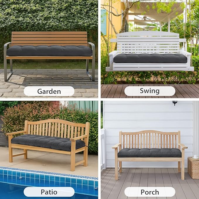 4" Thick Outdoor Bench Cushion 36x15x4 Inch, Waterproof Patio Furniture Cushions, Bench Seat Cushion for Porch Swing, Window, Indoor