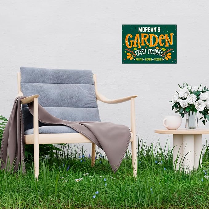 Custom Garden Signs, Personalized Sign for Garden, Ideal for Mom, Mother Or Sign, 10x14 Inches, Rust Free .040 Aluminum, Fade Resistant, Made in USA by Sigo Signs