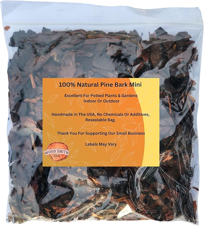Premium Mini Orchid Bark for Plants, Wood Chips for Gardens, Orchid Bark Mulch, Ideal Orchid Bark for Potting Mix, A Beautiful Natural Brown Mulch 4 Quart