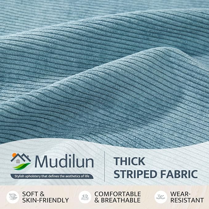 mudilun Rocking Chair Cushion Set - Non-Slip Tufted Rocking Chair Cushions with Ties Soft Indoor/Outdoor Wooden Rocking Chair Seat Pad for Porch Garden Cafe & Nursing