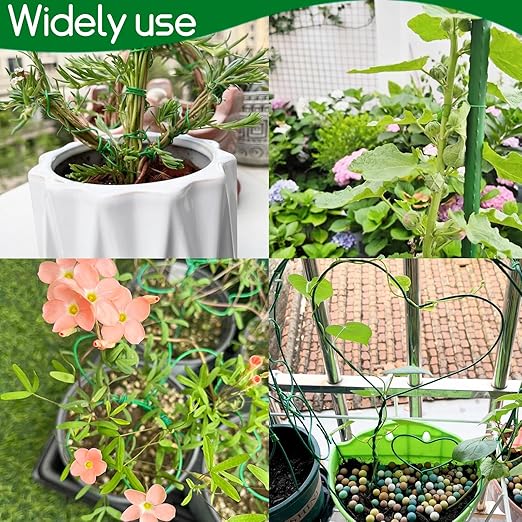 1 Roll Flexible Plant Ties, 65 ft Soft Plant Ties Garden Twist Ties for Outdoor Plants, 3.5 mm Garden Ties for Climbing Plants, Flowers, Tomatoes, Plant Support, Home Office Organization (Black)