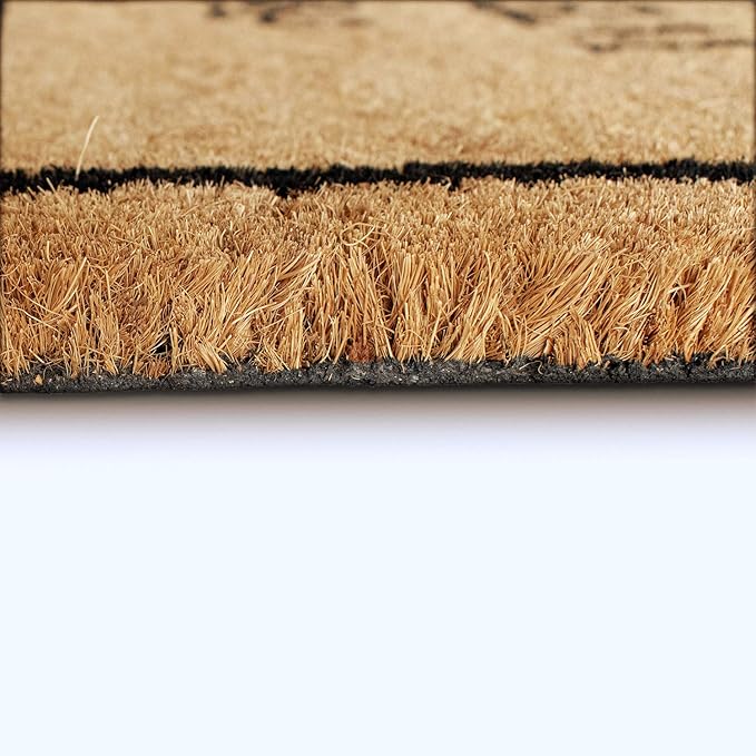 LuxUrux Welcome Mats Outdoor Coco Coir Doormat, with Heavy-Duty PVC Backing - Natural - Perfect Color/Sizing for Outdoor/Indoor uses. (17 x 30, Tuscan - Welcome)