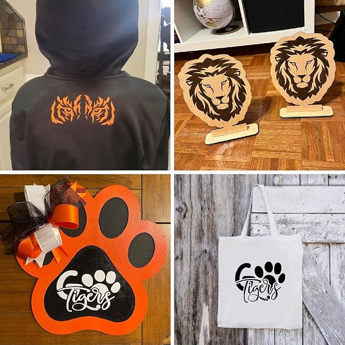 yhslmh Lion Tiger Stencils for Painting on Wood Reusable Animal Spray Paint Stencil for Kids Crafts Canvas Furniture Wall Drawing Card Making Pattern Decorative (Lion Tiger)