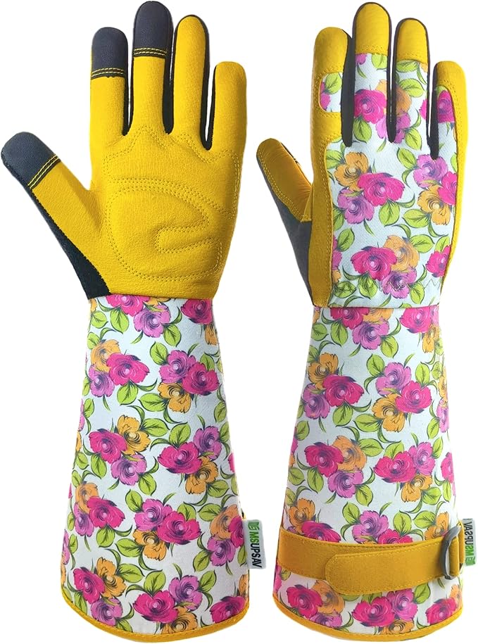 Long Gardening Garden Gloves,Thorn-proof&Puncture Resistance Rose Cactus Gauntlet Glove for Gardener,Gifts