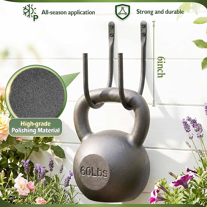 Garden Hose Holders Mount: Wall Mount Garden Hose Hangers for Outside - 4 Pcs Rust-Proof Water Hose Racks Hanging Hooks for Outside Expandable Hose