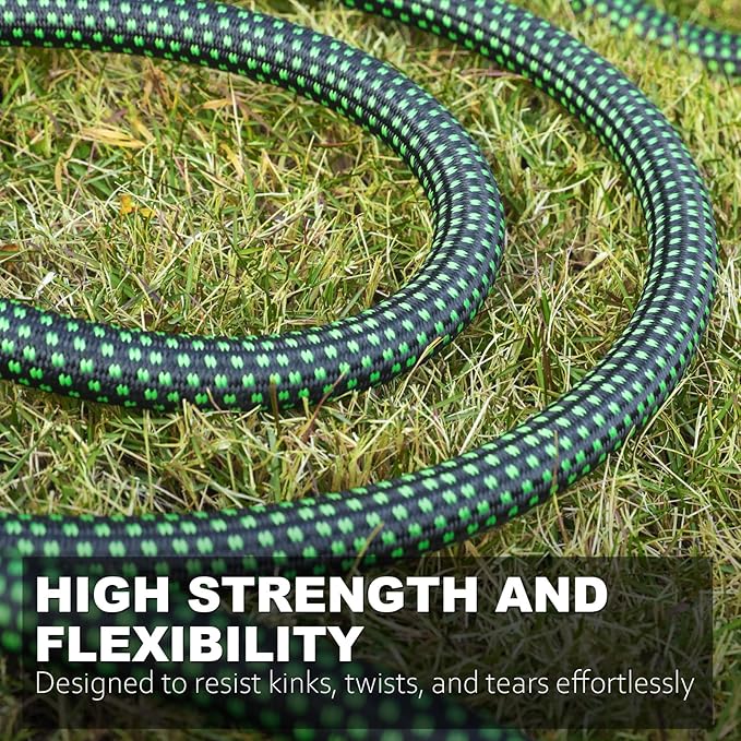 Relxitl Garden Hose, Flexible Water Hose, Ultra Lightweight Non-Expanding hose, Leak proof, Pressure Resistant for Yard, Outdoor (Green, 10FT)