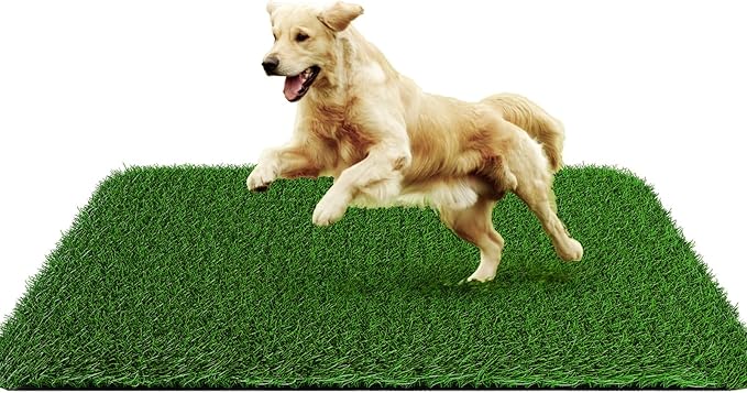 Grass Pad for Dogs 28 x 40 inches, Strong Absorbency Soft Artificial Turt for Pets Potty Training, Easy to Clean Fake Grass for Dog Indoor Outdoor Use (1 Pack)
