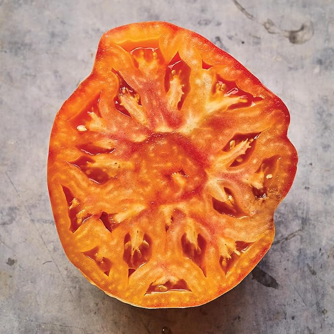 Burpee 'Mr. Stripey' Heirloom Tomato Seeds - Non-GMO, Indeterminate, Heirloom, Beefsteak Slicing Tomato, 30mg Seed Packet for Home Garden