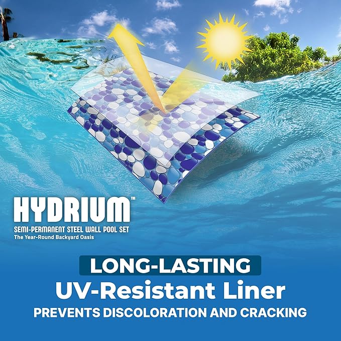 Bestway Hydrium 24' x 12' x 52" Above Ground Pool, Oval Steel Side Wall Frame Outdoor Swimming Pool Set with Sand Filter Pump, Ladder & Accessories