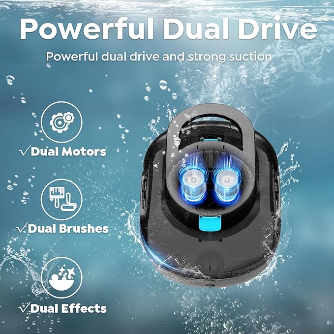 [2026 New] TALOSBO S1 PRO Cordless Pool Vacuum – Powerful Robotic Cleaner for Above-Ground Pools up to 1076 Sq.ft, 120-Min Runtime, 2.5H Fast Charging, Smart Auto-Parking Design