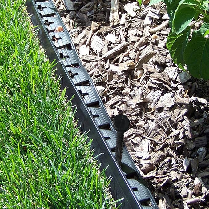 80 Pcs 8 Inch Plastic Edging Nails, Spiral Landscape Fabric Edging Anchoring Stakes Nylon Landscaping Anchoring Spikes Garden Lawn Yard Spikes for Weed Barrier, Paver Edging, Artificial