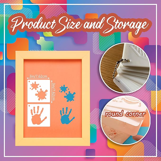 Graffiti Stencils for Crafts, 64PCS 3-inch Reusable Plastic Templates for Wood, Walls, Canvas & DIY Home Decor Projects