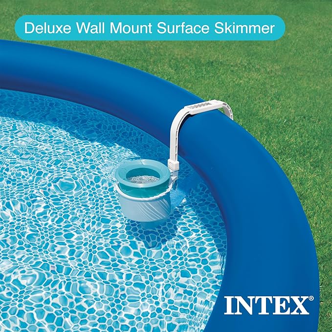 INTEX SX3000 Krystal Clear Sand Filter Pump for Above Ground Pools: 3000 GPH Pump Flow Rate – Includes Deluxe Wall Mount Pool Cleaning Surface Skimmer