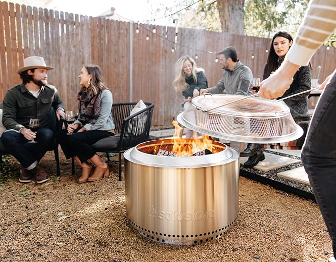 Solo Stove Yukon Shield - Durable Stainless Steel Spark Protector Mesh Screen for Fire Pits, Keeps Pops and Hot Embers Contained for Safe Outdoor Fires, Includes Shield Removal Tools