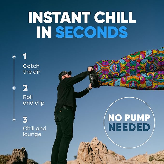Chillbo Lazybone Inflatable Lounger - Ultimate Inflatable Couch for Maximum Chill - The Perfect Blow Up Couch for Music Festivals Or Lounger for Camping