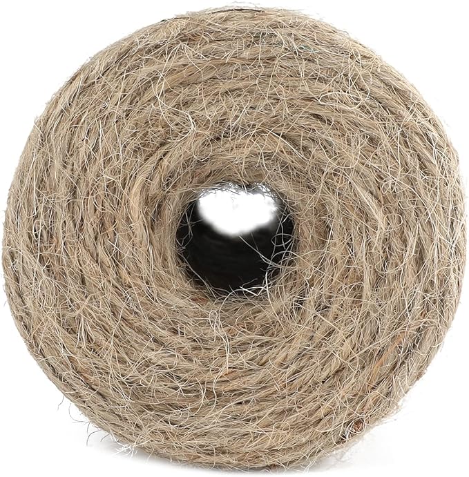 3mm Jute Twine, 328 Feet Natural Jute Twine String for Crafts, Gift Wrapping, Packing