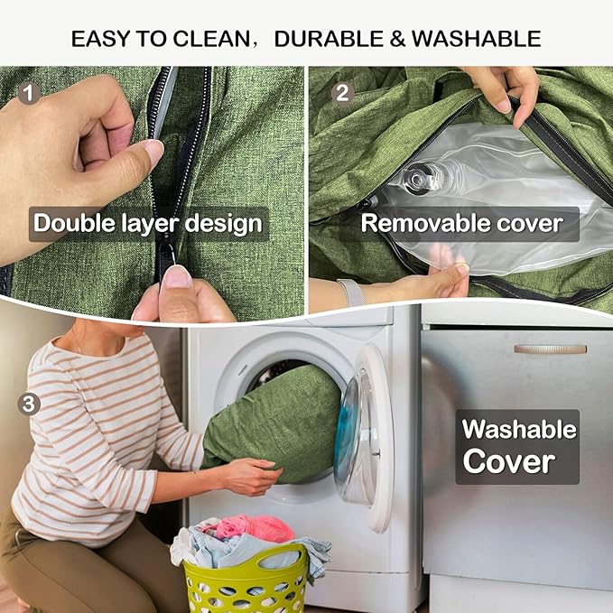 Inflatable Couch Premium Oxford Cloth Inflatable Sofa with Built-in Pump Rechargeable Portable Blow Up Couch for Camping Outdoor Travel Home Guests Backyard Patio | Durable Fabric, Easy Inflation, Waterproof, Puncture Resistant, Luxury Stylish
