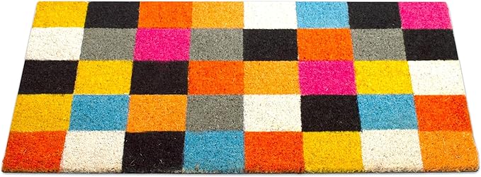 Coir Door mats Outdoor, Door mat Outside Entrance, Welcome mat Indoor, Doormat Outdoor, Funny Door mats Outside, Coir Doormat 16"x27.5" (Squares)