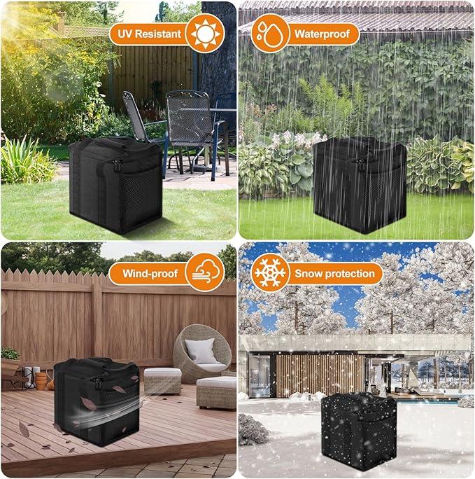 9'' Fire Pit Bag for Solo Stove Mesa & Accessories, Carry Bag for Solo Stove Mesa & Heat Deflector, Portable Fire Pit Storage Case for Travel & Camping, 3-Layer 600D Oxford Cloth, Waterproof