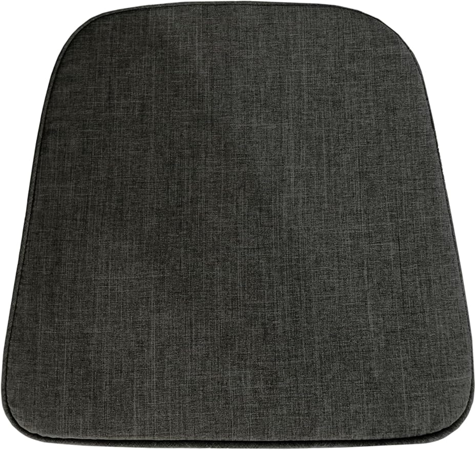 17"x 16"x 3" Patio Chair Cushions Set of 2, Waterproof Outdoor Chair Cushions, Patio Seat Cushion with Adjustable Ties, Grey
