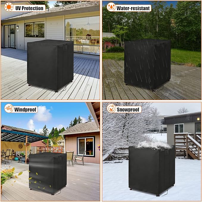 Outdoor Table Cover for 16 Inch Propane Tank Table 600D, Waterproof 20 lb Storage Box 16" x 16" x 21"or 16" x 16" x 22"